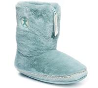 Bedroom Athletics Womens Marilyn Classic Faux Fur Slipper Boot Soft Warm Zip Fastening Memory Foam Durable Machine Washable - Seafoam - UK 5/6