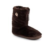 Bedroom Athletics Womens Marilyn Classic Faux Fur Slipper Boot Soft Warm Zip Fastening Memory Foam Durable Machine Washable - Dark Chocolate - UK 5/6