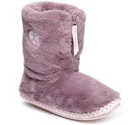 Bedroom Athletics Womens Monroe Faux Fur Slipper Boot Soft Warm Zip Fastening Memory Foam Durable Machine Washable - Aquarelle/Dusky Pink - UK 9/10