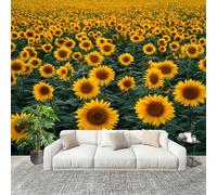 Bedroom Background Wall Photo Wallpaper 200x140 cm Sunflower Kids Wall Stickers Decals Peel and Stick Removable Yellow for Nursery Bedroom Living Room Art murals Decorations