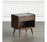 Bedroom Bedside table Storage Cabinet End Table with Drawer and Open Front Storage Compartment Chic Wood Look Accent FurnitureNordic Style