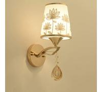 Bedroom Bedside Wall Lamp Crystal Pendant Modern Minimalist Living Room Study Office Stairs Hallways Aisle Wrought Iron Wall Sconce E27 Lighting Simple Cafe Wall Lantern Fixture