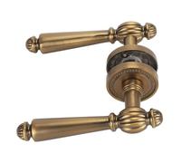 Bedroom Bronze Door Handle Lock Silent Retro Copper Core for Indoor Doors Living Room Bedroom Made from Brass Steel 2 Handles Set