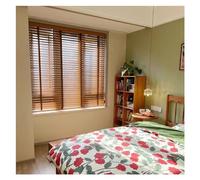 Bedroom Brown Wooden Venetian Blinds 180cm 170cm 160cm 150cm 140cm 120cm 100cm 90cm 80cm Wide, 50mm Slats Windows Horizontal Blinds with Tapes for Home Kitchen Office Living Room (Color : Brown, Siz