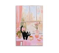 Bedroom Cat Colorful PrintWall Decoration Posters Motivational Wall Posters Suitable for Office Gym Bedroom Decoration AestheticUnframe-style 12x18inch(30x45cm)