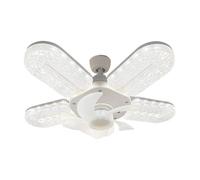 Bedroom Ceiling Fan - Ceiling Fan with Light | Crystal Effect LED Five- Çeiling F́an Light, 12in Remote Led F̀an Lamp | for Living Room Bedroom Garage Shed RV Playroom Warehouse Dorm Apartment