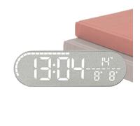 Bedroom Clock: Digital Wall Clock, Temperature Display, Date and Time, Modern LED Desk and Wall Decor | For Living Room, Office, Garage, Gym, Kitchen, Bathroom, G