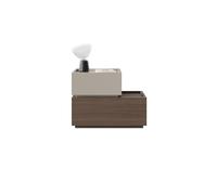 Bedroom Color-Coordinated Bedside Table, Solid Wood Floor Storage Cabinet Sideboard with Two Drawers, Filing for Living Room and Bedroom Storage