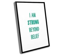 Bedroom Decor Aesthetic,Dorm Room Decor,The Office Decorations,I Am Strong Beyond Belief,Large,Positive Quote Art,House,S UnFramed,Graduation Gifts,Makeup,Housewarming Gifts,12x16In UnFramed Wall Art