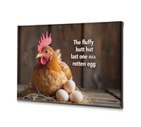 Bedroom Decor The Fluffy Butt Hut Last One In Rotten Egg. Canvas Decorative Picture Religious Easter Decorations Rustic Home Decor(40x60cm)