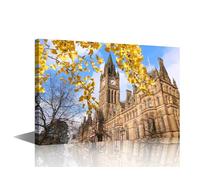 Bedroom Decor Wall Art Manchester England Wall Decoration for Living Room Manchester City Hall HD Posters Prints on Canvas Manchester Wall Art 1 Piece Artwork Framed Ready to Hang (12''Wx 18''H)