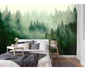 Bedroom decor wallpaper 3.12x2.19m green forest trees nature huge wall mural