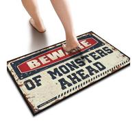 Bedroom Door Decor Beware Of Monsters Ahead Floor Mat Kitchen Farmhouse Rug | Fall Rugs For Front Door Funny Stuff Door Mats Funny Inside Door Mats For Front Door(50X80CM)