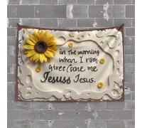 Bedroom Door Decor Morning Prayer: 'Give Me Jesus' with Sunflowers Tapestry Room Door Decor Bar Accessories Man Cave(75X100CM)