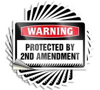 Bedroom Door Decorations, Quote Friends Tumbler Warning Protected By 2nd Amendment | Personalized Waterproof Vinyl Stickers(8X12CM)