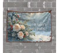 Bedroom Door Decorations Snowy Winter's Dawn: A Bouquet of Hope Tapestry Tapestry Wall Art Stuff for Boys Room(100X150CM)