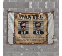 Bedroom Door Decorations Vintage Wanted Poster: The Double Mystery of Jakt Blues and Eluvo Tapestry Tapestry Wall Art Stuff for Boys Room(75X100CM)