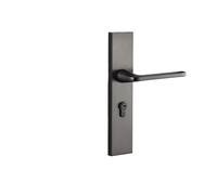 Bedroom Door Lock Door Lock zinc Alloy Simple Modern one-Piece Handle one-Piece Solid Wood Door Silent Bedroom Door Lock(A Steel Gray Magnetic Lock Body)