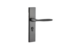 Bedroom Door Lock Door Lock zinc Alloy Simple Modern one-Piece Handle one-Piece Solid Wood Door Silent Bedroom Door Lock(B Rigid Gray Magnetic Lock Body)