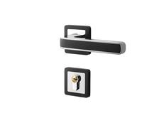 Bedroom Door Lock Indoor Magnetic Silent Room Wooden Gold American Split with Key(Black Chrome,Magnetic Door Lock)