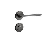 Bedroom Door Lock Indoor Silent Split Lock Bathroom zinc Alloy Handle Wooden Door Lock(Yahei5845mechanicalsilentlockbody)