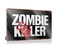 Bedroom Door Sign Zombie Slayer: The Ultimate Guide Tin Sign Bar Accessories For Man Cave Dorm Room Door Sign(20X30CM)