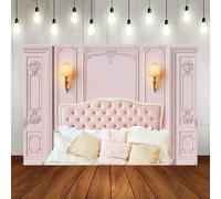 Bedroom Headboard Photography Backdrops Pink Boudoir Photo Backgrounds Studio Baby Shower Newborn Photocall Shooting Props 350x230cm