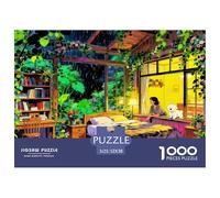 Bedroom Jigsaw Puzzles Puzzles for Adults Kids. 1000 Pieces Greenery Rainy Night Great Gifts Challenge Toy Educational Games Home Decoration for Adults& Kids Age 14 Years Up 52x38cm/1000pcs