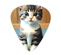 Bedroom kitten Guitar picks 12 pieces, ABS material, smooth edges, comfortable feel, 3 optional thicknesses