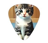 Bedroom Kittenguitar Plectrum 12 Piece Set, 3 Thicknesses With Case For Bass Guitar, &Electric Guitar And More.