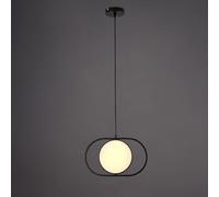 Bedroom LED Black Chandelier for Bedside, Kitchen Island Ring Pendant Fixture, 3 Color Mode Adjustable Acrylic Ceiling Hanging Light