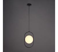 Bedroom LED Black Chandelier for Bedside, Kitchen Island Ring Pendant Fixture, 3 Color Mode Adjustable Acrylic Ceiling Hanging Light