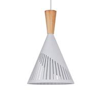 Bedroom Light Fixture W/Oak Wood and Iron Finish Lantern Industrial Hanging Lamp Chandelier Semi Flush Mount Corridor Decorative Base, White, a