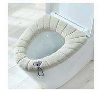 Bedroom Light Shades Warm Toilet Seat Cover Mat Bathroom Toilet Pad Cushion with Handle Thicker Soft Washable Closestool Warmer Accessories(Color-B4)