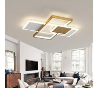 Bedroom Lights Ceiling LED Dimmable with Memory Function Creative Design Lounge Ceiling Lights with Remote Control and APP No Flicker Ceiling Lighting Eye Protection Living Room Study-Gold||52CM