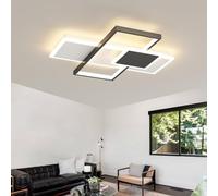Bedroom Lights Ceiling LED Dimmable with Memory Function Creative Design Lounge Ceiling Lights with Remote Control and APP No Flicker Ceiling Lighting Eye Protection Living Room Study-Black||42CM