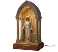 Bedroom Ornaments Virgin Mary Devotional Handmade Virgin Mary Catholic Soft Eye Protecting Elegant Sacred Virgins Marys Statue for Bedroom Living Room