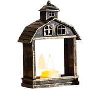 Bedroom Plus Nursery - Mini House-Shaped Desktop Lamp with Warm Yellow Glow Energy-efficient 0.06w Led Pp Plastic Glass Construction White/Black/Bronze Led Night for Light(A)