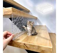 Bedroom Premium Textured Stair Gap Guard for Pets Kids, Step Gap Blocker | L-Shaped Petproof Under Bed Crevice Cover Cuttable, PET Peel and Stick, Fits Gaps 2-10in High(6Pcs,W120xH25cm(47x10in))