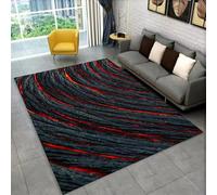 Bedroom Rug, 3D Visual Creative Mysterious Volcano Lava Pattern, Non-slip Soft Flannel Pad, Living Room Carpet, Suitable for Teen Playroom, Cool Flame Decoration (Color 1,100x150cm)