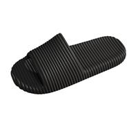 Bedroom Slippers, Cosy Linen Slippers, Linen Home Slippers, Non-Slip Slippers, for Indoor and Outdoor Use, Felt Slippers, Mules for Spa, Party Guest Slippers, black, 9 UK