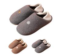 Bedroom Slippers Mens Snowflake Slippers Lovely Sock Printed Sliders Slip On Home Sliders With Back Anti Slip Silent Slides Closed Toe Outdoor Slides For Warm Winter Christmas Gifts