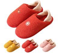 Bedroom Slippers Womens Winter Snow Slippers Women Ladies Slipper For House Cute Snowflake Slipper Lovely Sock Printed Sliders Slip On Home Sliders With Back Winter Christmas Gifts