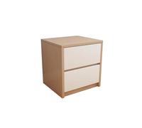Bedroom Solid Wood Nightstand Living Room Storage Sideboard Original Color 2 Drawers Floor Standing Cabinet for Bedroom Storage