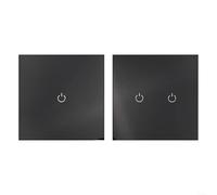 Bedroom Step Switch 12Gang 2way with Sensor and Dual Touch Control in Tempered Glass Panel for Seamless Manual Light Adjustment (1 Gang+2 Gang)