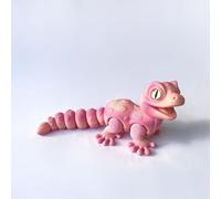 Bedroom Study Room 3D Printed Mini Gecko With Eyes Color Gradient Model Toy (B, 21cm)