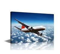 Bedroom Wall Art 1 Panels Air Transportation Posters Print on Canvas Wall Decor for Living Room Bedroom, Transport Artwork Stretched Framed Gallery-Wrapped Ready to Hang, 18" Wx12 H
