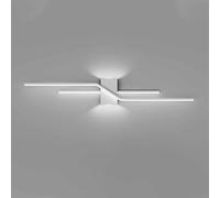 Bedroom wall lights, Linear Corridor Wall Light, Ultra-Thin Metal Wall Lamp, Black/White Long Strip Wall Sconces Compatible with Background Wall, Modern LED Wall Lights - 6000K, Nordic Simple W