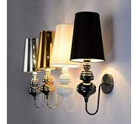 Bedroom Wall Lights, Wall Sconces, Modern ine Wall Lamp Glo/Black/White Cloth Shade Wall Light Living Room Foyer Bedroom Beside Lamp Hotel Sconce