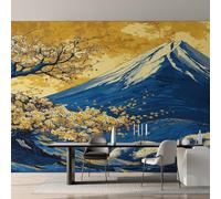 Bedroom Wall Paper for Living Room, Mount Fuji Wallpaper, Japanese Cherry Blossom Japan Wall Mural, Home Decor, Photo Wallpaper, 305 x 244 cm BH&6
